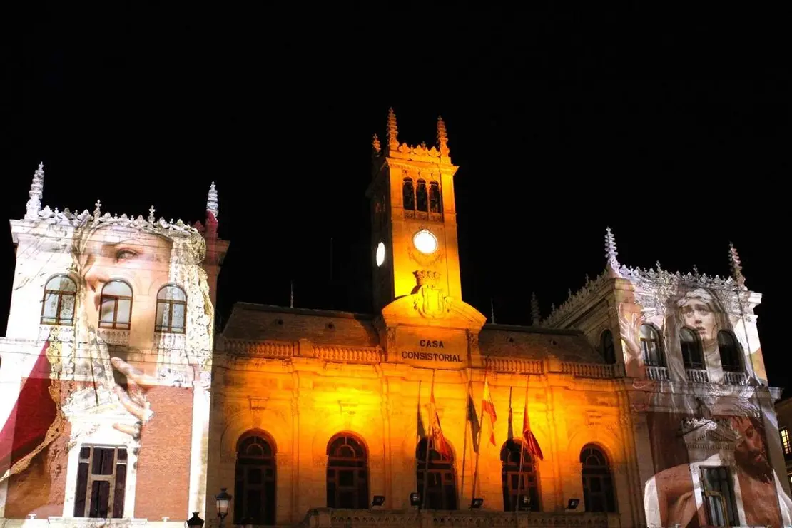 Proyecciones imagenes Semana Santa fachadas Ayuntamiento e Iglesia Vera Cruz Valladolid (4)
