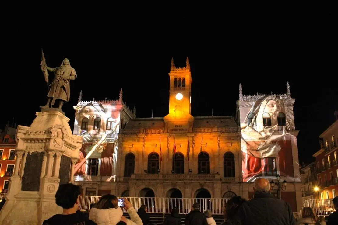 Proyecciones imagenes Semana Santa fachadas Ayuntamiento e Iglesia Vera Cruz Valladolid (5)
