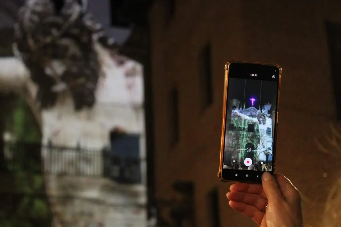 Proyecciones imagenes Semana Santa fachadas Ayuntamiento e Iglesia Vera Cruz Valladolid (8)