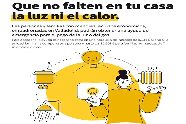 Valladolid lanza la campa&ntilde;a 'Que no falten en tu casa la luz ni el calor' | Fuente: Ayuntamiento de Valladolid