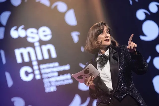 Ana Morgade durante la gala de la 66 Seminci