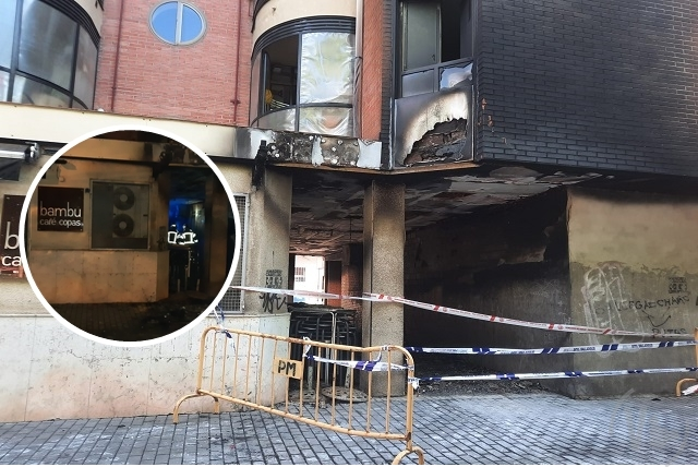 Fachada calcinada por el incendio en un pasaje de la Plaza de la Solidaridad | Valladolid Plural