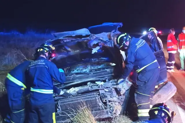 Accidente mortal en la provincia de Valladolid en 2022. Fuente: Bomberos Diputaci&oacute;n de Valladolid