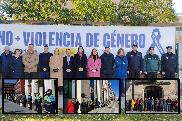 Minuto de silencio en las instituciones de Valladolid por el doble asesinato machista | Valladolid Plural