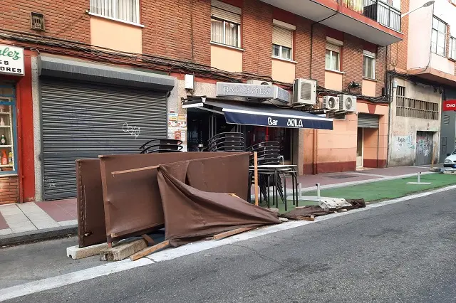 Terraza del bar &Aacute;vila donde se produjo el atropello mortal | Valladolid Plural