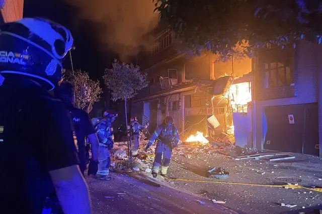 Explosi&oacute;n de la calle Goya en Valladolid | Fuente: Bomberos