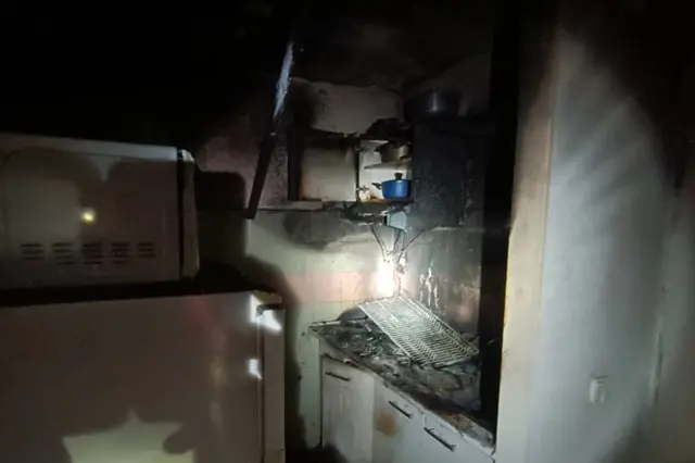 Estado del apartamento incendiado  Fuente: Bomberos Valladolid