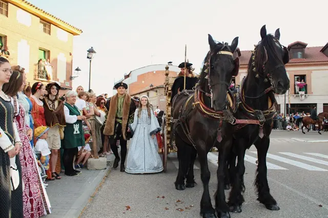 Llegada del pr&iacute;ncipe Carlos y Leonor a Mojados | Valladolid Plural