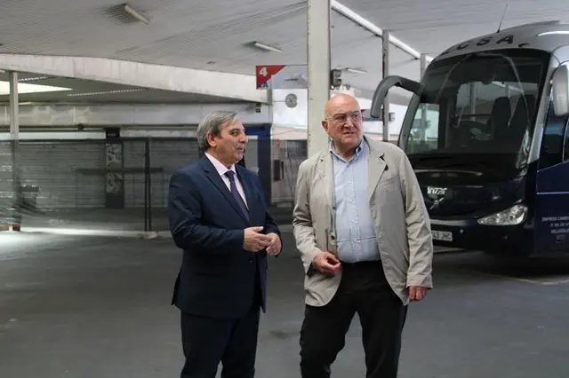 Carnero y Sanz Merino, en la visita de la estaci&oacute;n de autobuses | Valladolid Plural