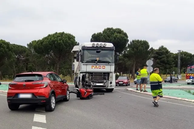 Imagen del accidente en &Iacute;scar. Fuente: Bomberos Diputaci&oacute;n de Valladolid