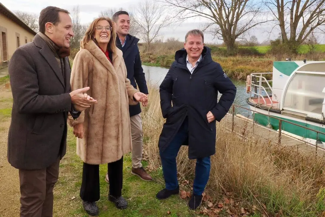Inicio obras mejora Canal de Castilla visita Melgar de Fernamental Burgos Diputacion Valladolid