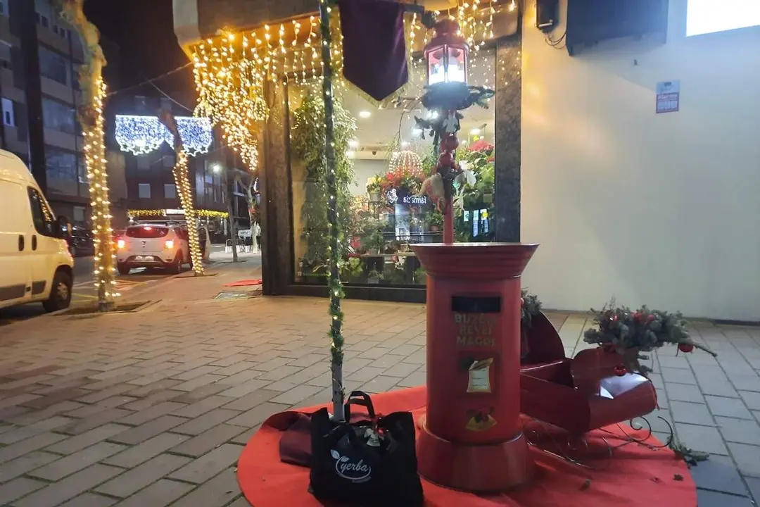 Decoracion Navidad Tren Burra La Victoria zona comercial Fuente el Sol