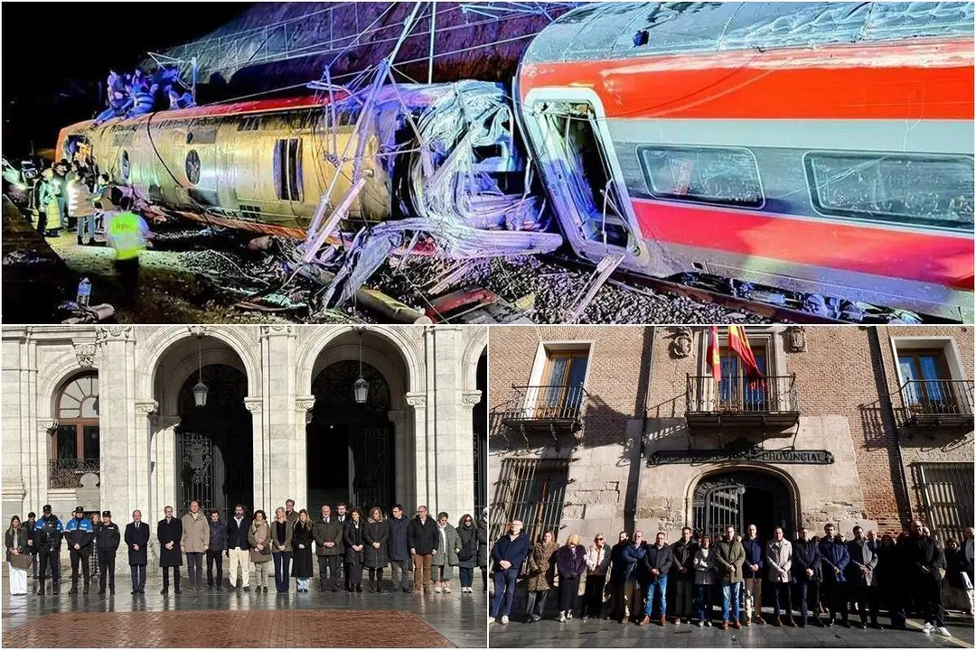 Minuto de silencio Valladolid homenaje victimas mortales accidente ferroviario Adamuz Cordoba