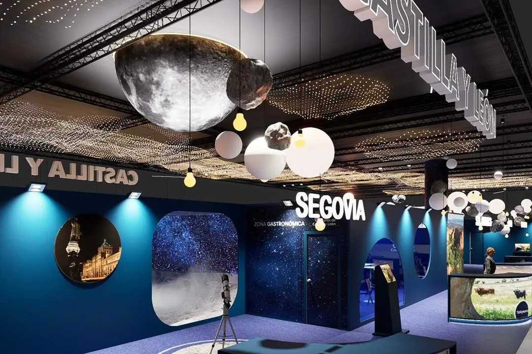 Recreacion stand Castilla y Leon Fitur 2026 eclipse solar jcyl