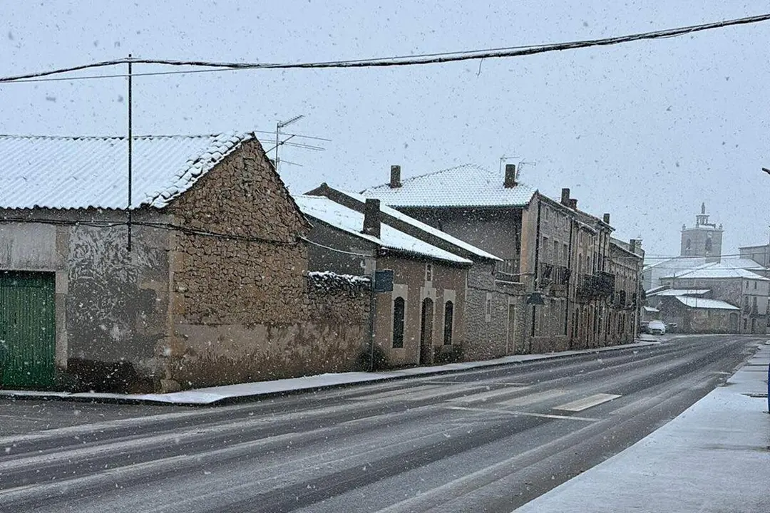 Nieve Campaspero frio invierno provincia Valladolid
