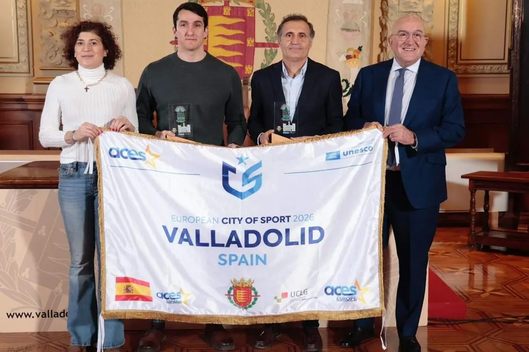 Homenaje deportistas Isaac Viciosa y Jose Antonio Alonso Records Europa Ayuntamiento Valladolid