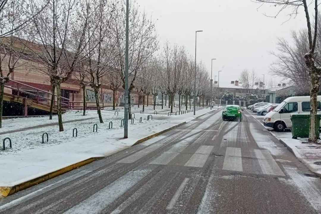 Nieve calle Laguna de Duero provincia tiempo borrasca Kristin