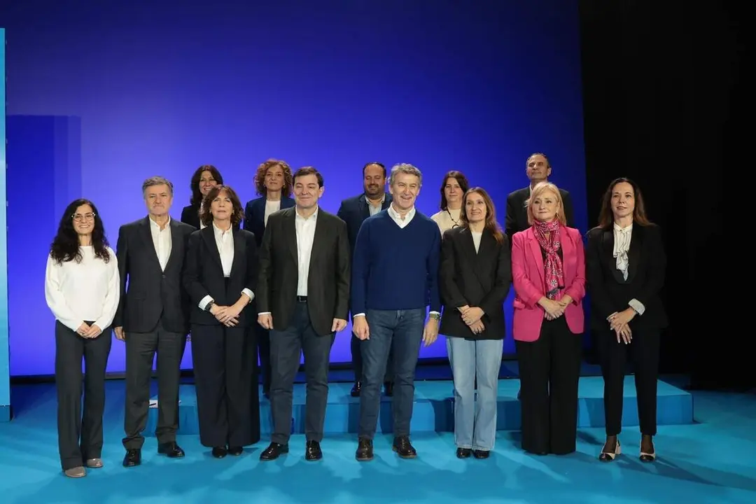 Presentacion candidatura PP Castilla y Leon Alfonso Fernandez Manueco acto Salamanca Alberto Nunez Feijoo