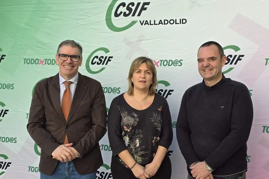 Jornada informativa CSIF Valladolid Benjamin Castro Maria Jose San Roman y Pedro Poves