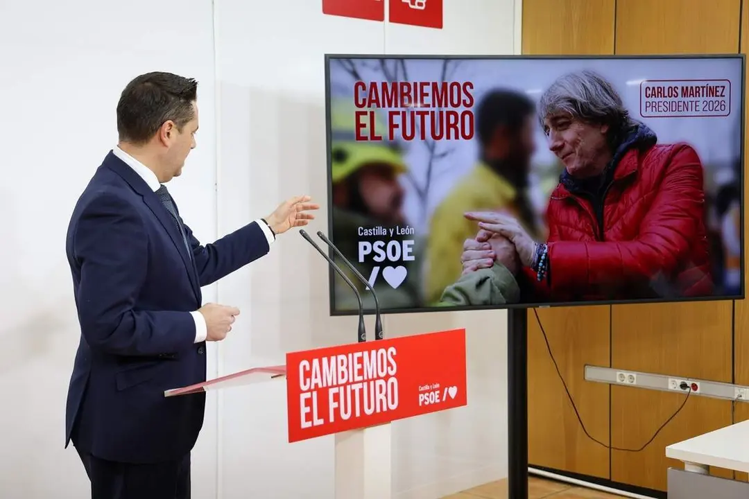 Presentacion cartel campana electoral 15-M PSOE Castilla y Leon Daniel de la Rosa