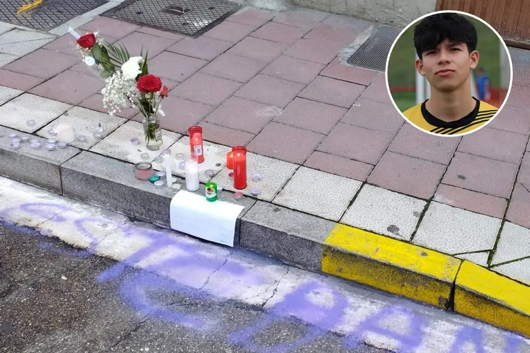 Crimen Juan Esteban Rubio velas flores condolencias calle Democracia Valladolid