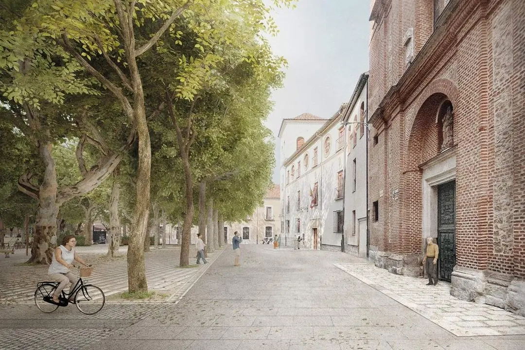Infografia proyecto renovacion Plaza de Santa Brigida zona San Miguel Ayuntamiento Valladolid