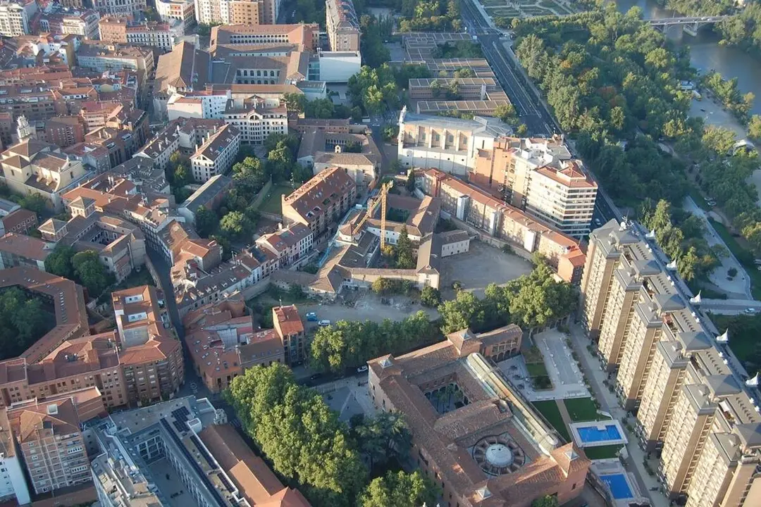 Proyecto Rehabilitacion Monasterio de Santa Catalina de Siena Centro Cultura Vino segunda fase vista aerea Valladolid