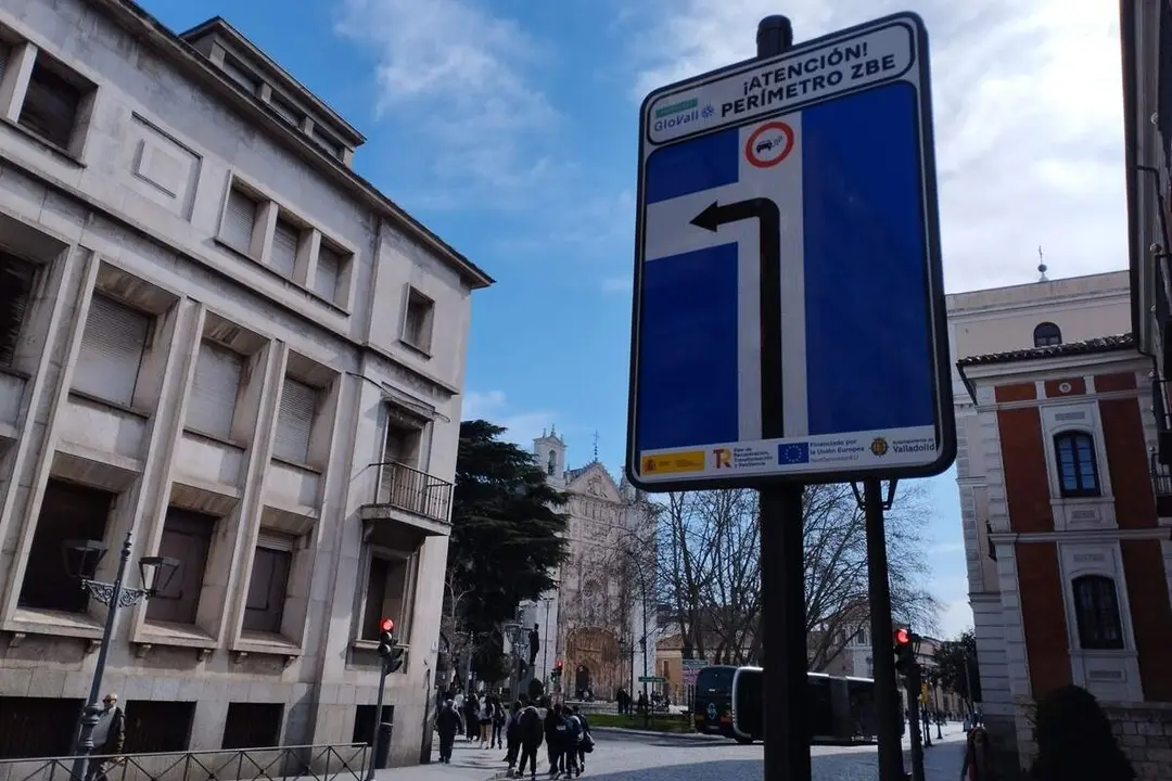 Perimetro Zona de Bajas Emisiones calle San Quirce zona San Pablo Valladolid