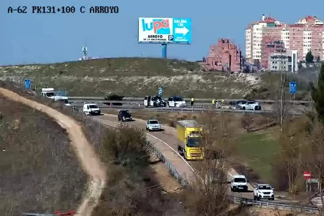Colision por alcance tres vehiculos A-62 kilometro 130 Arroyo de la Encomienda sucesos