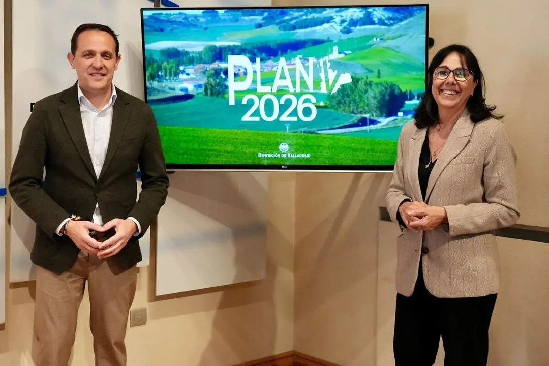 Presentacion nueva convocatoria Plan V 2026 Diputacion Valladolid Conrado Iscar y Myriam Frutos