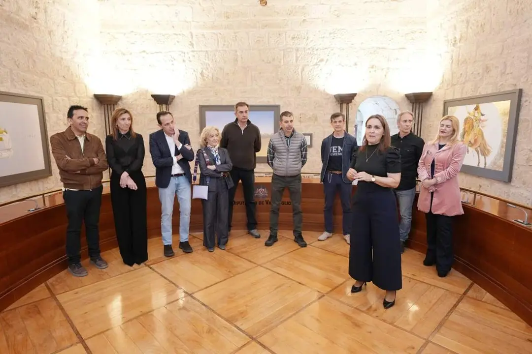 Inauguracion pinturas sala de la Herradura Castillo Fuensaldana Diputacion Valladolid