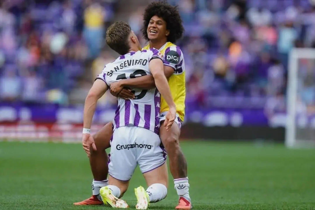 Lucas Sanseviero celebracion gol victoria Real Valladolid vs Real Sociedad B