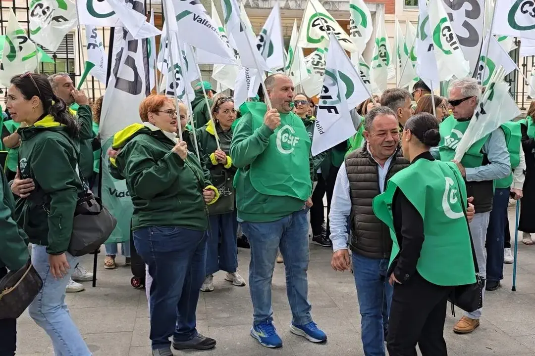 Concentracion CSIF Castilla y Leon Consejeria de Sanidad cumplimiento pago sabados y solapes