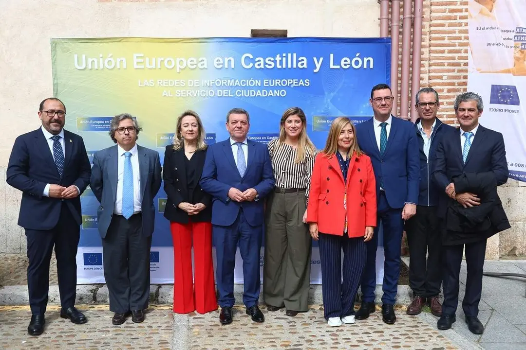 Celebracion Dia de Europa en Tordesillas consejero de Presidencia jcyl