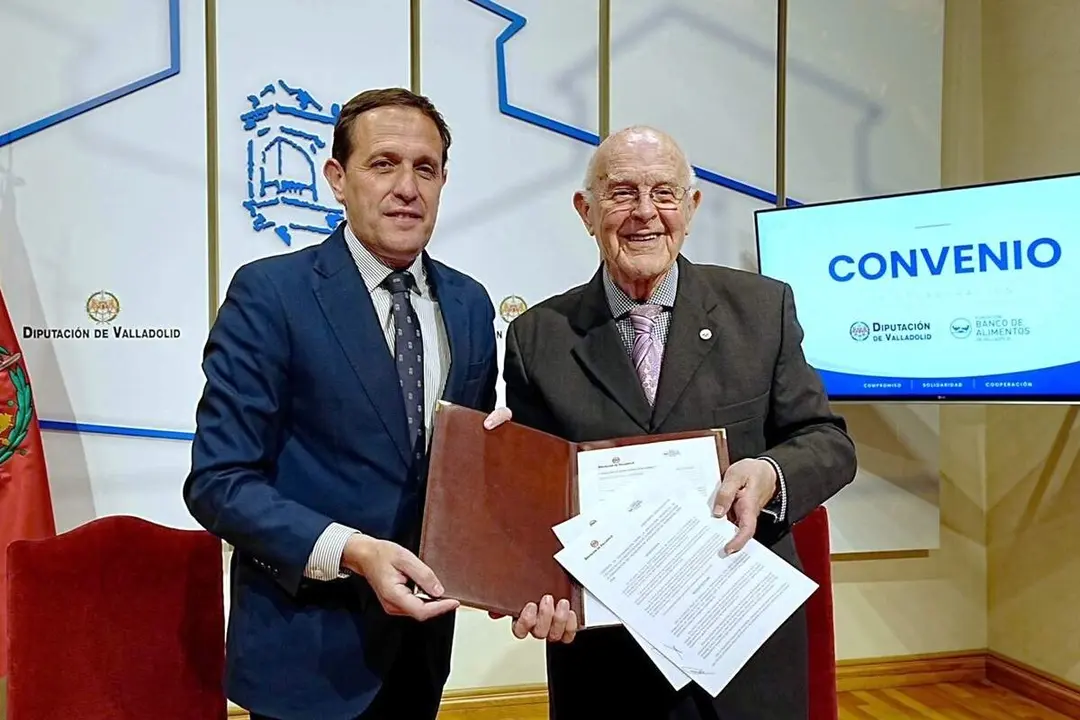 Firma convenio Diputacion y Banco de Alimentos Valladolid incremento aportacion 2026