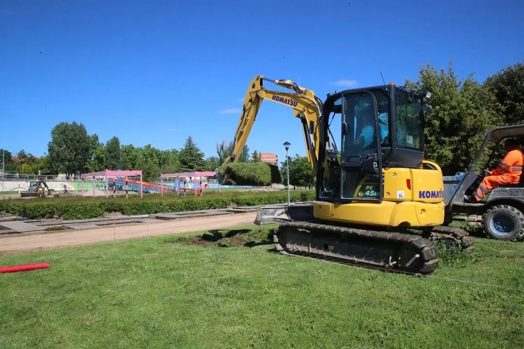 Obras mejora Parque Villa de las Ferias Ayuntamiento Medina del Campo