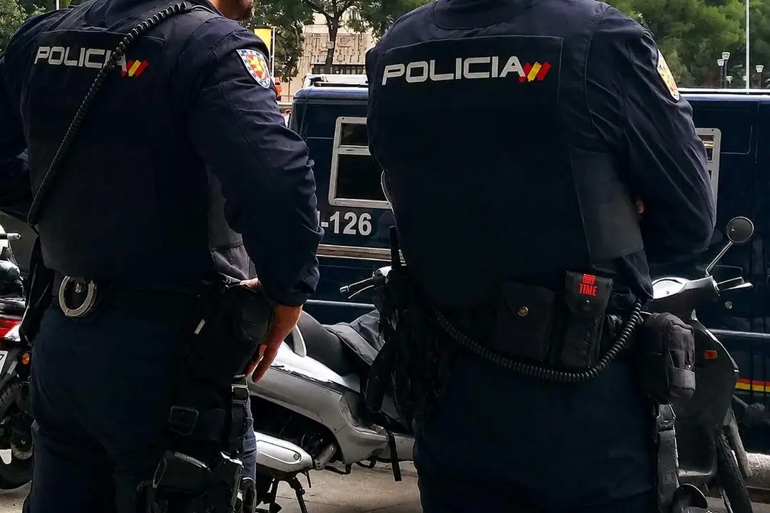 Agentes Policia Nacional intervencion via publica furgon Valladolid