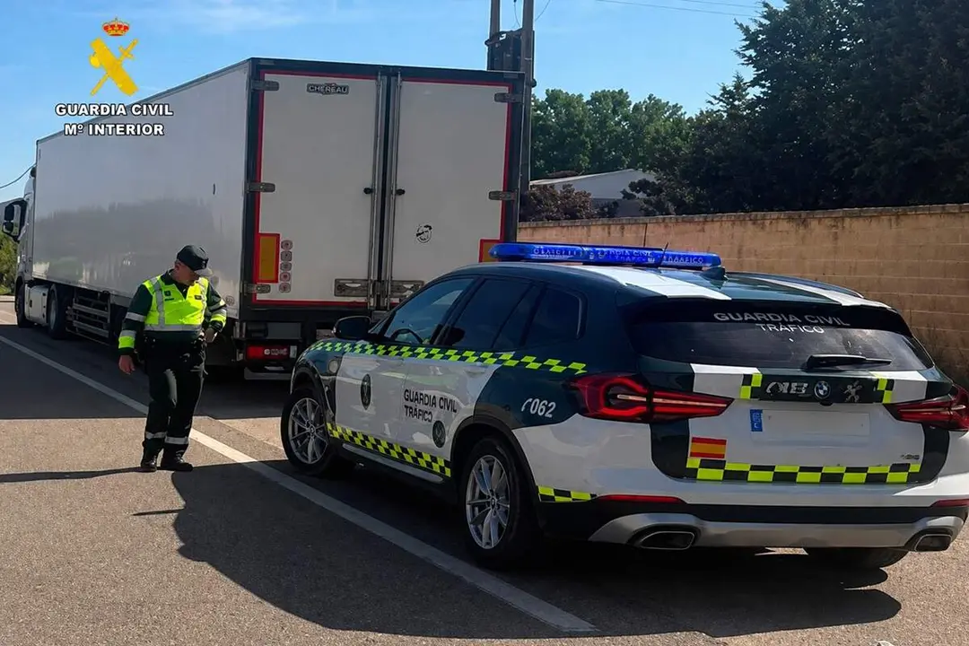 Control Guardia Civil camionero borracho Cabezon de Pisuerga