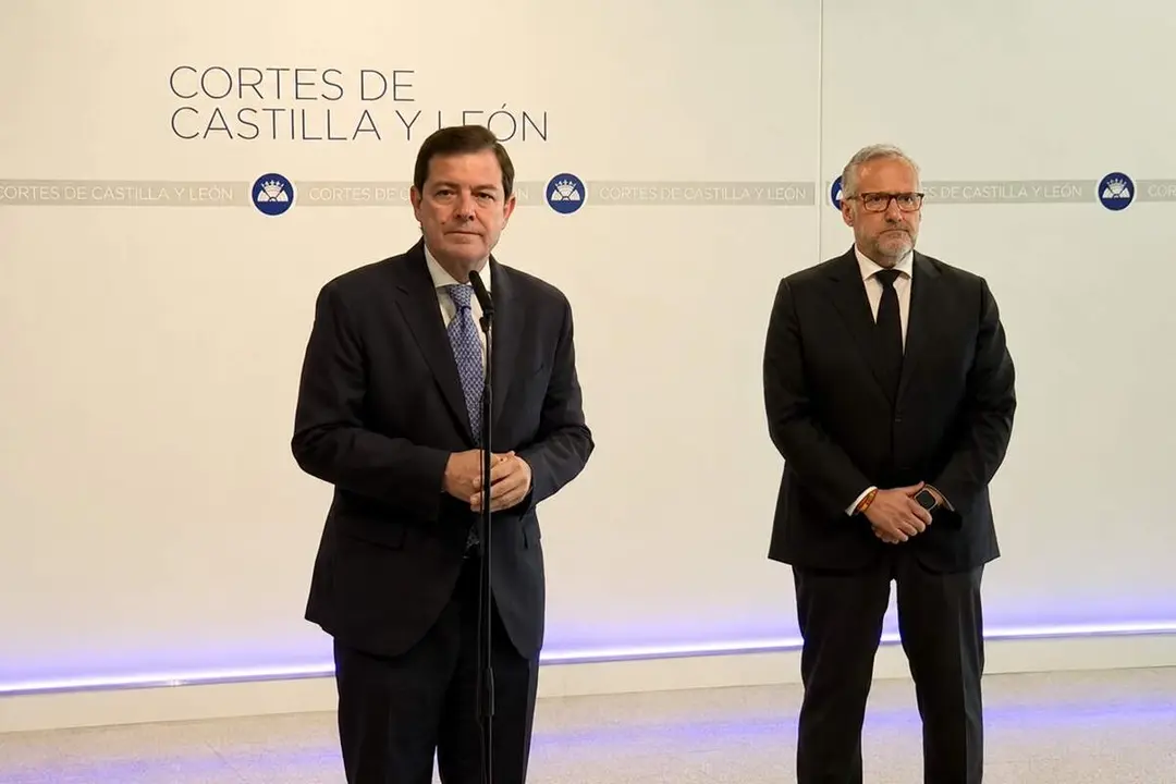 Anuncio acuerdo PP y Vox Castilla y Leon Alfonso Fernandez Manueco y Carlos Pollan