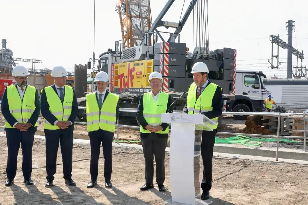Acto inicio obras estacion tren Valladolid visita ministro Oscar Puente