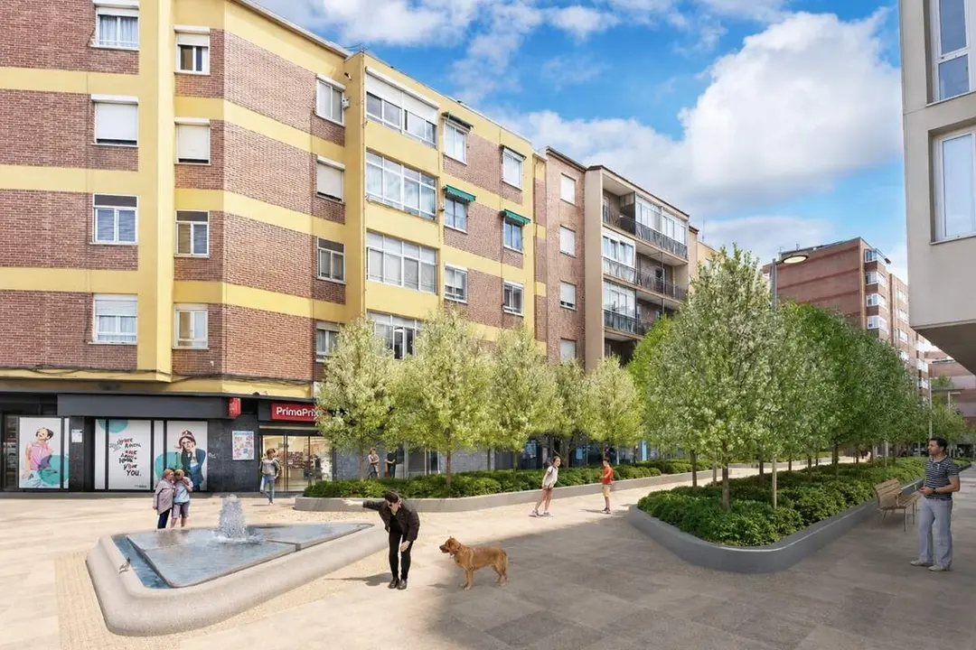 Infografia Jardin de Las Delicias transformacion entorno Plaza del Carmen Valladolid