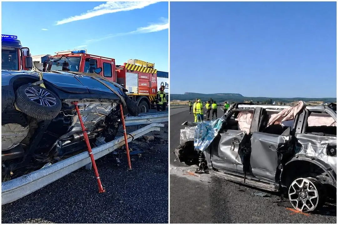 Dos accidentes A-67 Herrera de Pisuerga mismo punto muertes joven y familia vallisoletana
