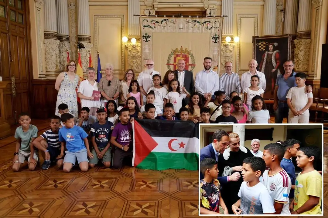 Recepcion ninos saharauis Tinduf Ayuntamiento y Diputacion verano Valladolid 2026
