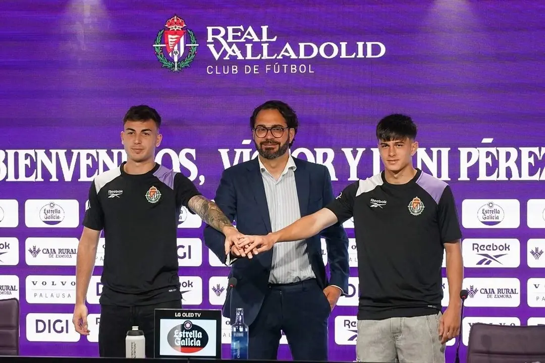 Presentacion fichajes Victor Barbera y Dani Perez nuevos jugadores Real Valladolid