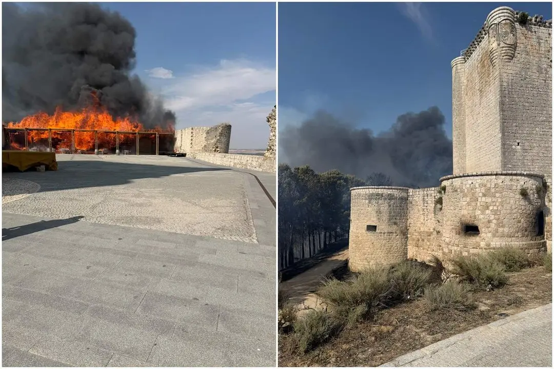 Fuego Castillo de Iscar consecuencias incendio forestal amplio despliegue medios extincion