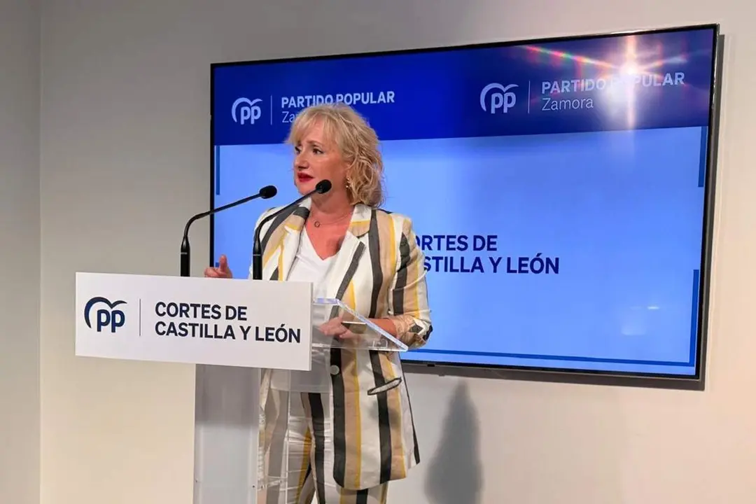 Leticia Garcia portavoz PP Cortes Castilla y Leon rueda prensa