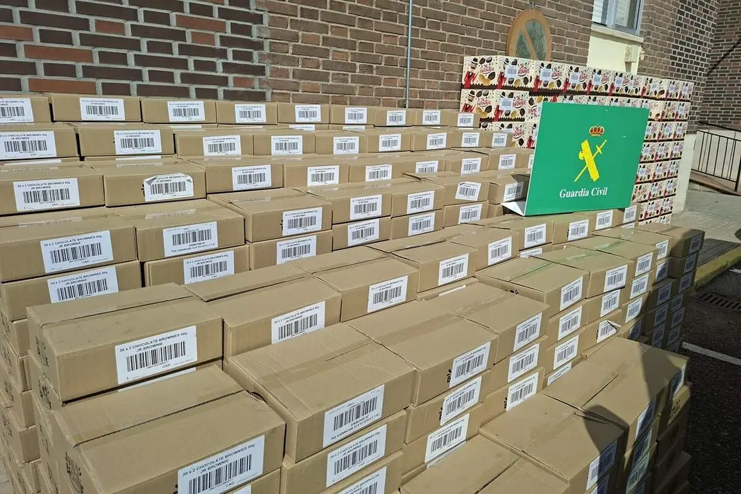 Mercancia recuperada robos camiones en ruta provincia Guardia Civil Valladolid