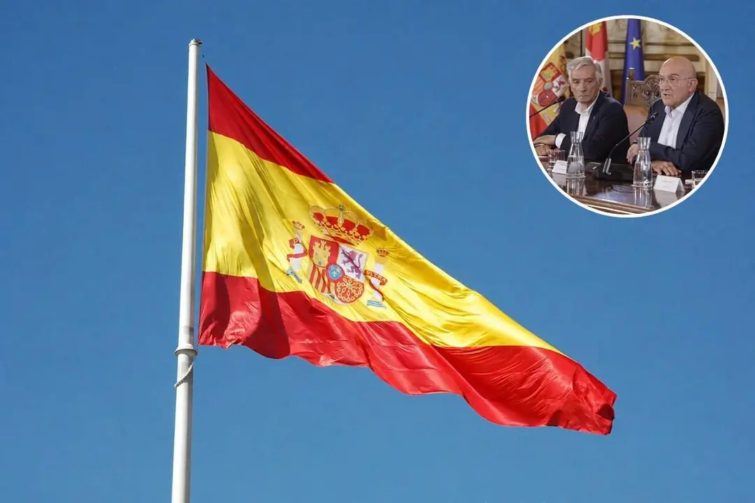 Instalacion bandera Espana Campo Grande homenaje lucha contra cancer Valladolid