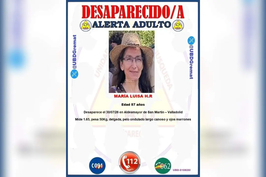 Cartel mujer desaparecida Aldeamayor de San Martin Maria Luisa HR