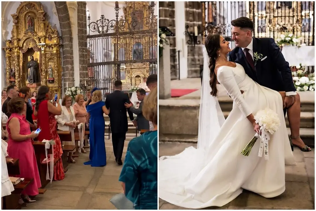 Boda Angel y Matilde Arevalo entrada himno Real Valladolid